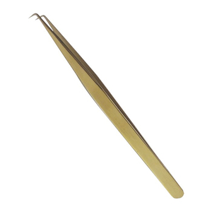 Pinzas para Pestañas Clásicas con Acabado Dorado Plasma Ecológico, Antimagnéticas, Punta Puntiaguda de 10 mm, Acero Inoxidable, para Artistas de Pestañas y Uñas - Product Image 5