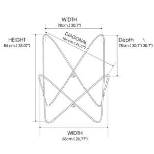 Handmade Genuine Leather Butterfly <b>Reclining</b> Chair <b>Cover</b> Customizable Leisure Chair for Home Office Living Room Iron Frame for - Product Image 6