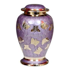 White resin urn Dom <b>top</b> brass enamel and engraved <b>butterfly</b> urn for funeral use latest design metal urn for wholesale bulk order - Product Image 2