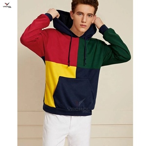 Sweat-shirt à capuche zippé de haute qualité pour hommes, sweat-shirt en coton éponge uni, logo brodé, pull anti-rétrécissement, grande taille, OEM - Product Image 1
