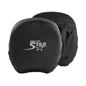 Custom Made Genuine Cowhide Leather Boxing Wear <b>Focus</b> <b>Pads</b> Black Plain Training Practice Wear <b>Pads</b> - Product Image 1