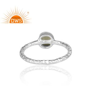 Handmade And Hand Hammered Fine 925 Silver Ring Natural <b>Green</b> Peridot Gemstone Ring Fine <b>Jewelry</b> Wholesaler - Product Image 4