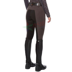 Women's Silicone Tights Horse Riding Leggings with Pocket Wholesale <b>Full</b> Seat Leather Pants Horse Riding Silicone Leggings - Product Image 2