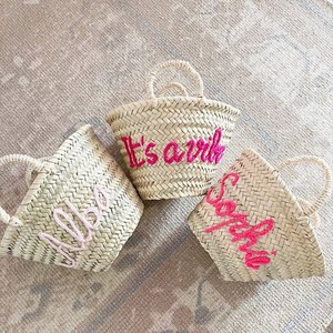 50% Off PERSONALIZED BASKET,bridal <b>Shower</b> <b>Bags</b>,customized Straw <b>Bags</b>,custom Beach <b>Bag</b>,straw Tote,embroidered <b>Bags</b>, Bachelorette - Product Image 1