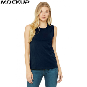 Camiseta sin Mangas Personalizada para Mujer, Camiseta Deportiva de Algodón para Gimnasio y Yoga, Espalda Descubierta, Logotipo Frontal, Fabricante, Venta al por Mayor - Product Image 4