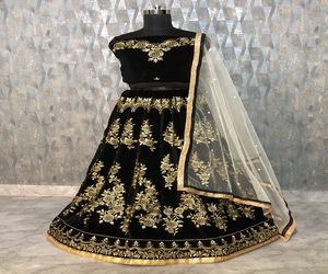 Trending Georgette Sequence Lehenga Choli Thread Work Semi-Stitched Party Wear Dupatta Indian Pakistani Ethnic Garment Wholesale ApparelGarment - Product Image 6