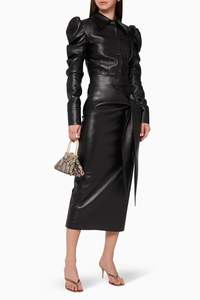 ที่มีคุณภาพสูงจริงสีดำแกะหนังปุ่มปิดผู้หญิงแฟชั่นด้านบนที่มีอยู่ในทุกสีทำในปากีสถาน - Product Image 2