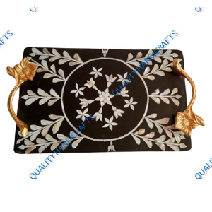 Bandeja de madera de tamaño personalizado para servir estrellas con incrustaciones de perlas madre para hoteles, restaurantes, utensilios de cocina para el hogar, bandeja de comida al por mayor - Product Image 1