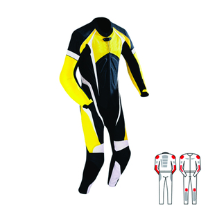Trajes de Motocicleta de Cuero Genuino de 2 Piezas, Ropa Deportiva de Talla Grande Resistente al Viento, Alta Calidad - Product Image 5