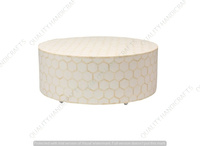 Table basse en bois de manguier avec incrustations d'os, design moderne et luxueux, certifiée EPCH, pour le salon, meubles de maison, Inde