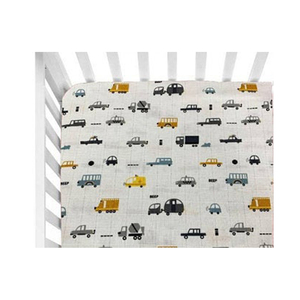 Drap de lit de bébé en mousseline de coton biologique de qualité supérieure - Product Image 1