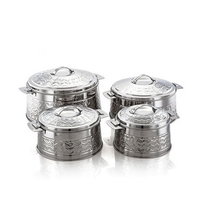 Latest Design Round Shape Serving Food Hot <b>Pot</b> Silver Color Stainless Steel Casserole Dish Hot <b>Pot</b> For Restaurant Use - Product Image 5