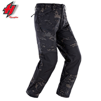 Pantalones de senderismo al aire libre, tela elástica de concha suave transpirable