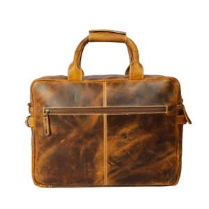 Sac de voyage en cuir véritable unisexe de grande capacité, populaire auprès des designers, avec fermeture éclair, pour les voyages en plein air - Product Image 4