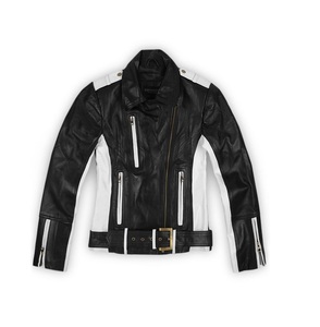 Veste de motard de Moto, unisexe, nouveau Design classique, couleur noir et blanc en peau d'agneau, dans toutes les couleurs, 2020 - Product Image 1