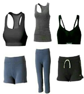 Traje de tenis de Yoga para correr de cuatro piezas para mujer, chaleco de manga corta, pantalones cortos para ejercicio al aire libre en casa - Product Image 5