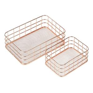 Panier de rangement en métal couleur or avec 3 tailles différentes Panier à pain de cuisine à des prix raisonnables - Product Image 6