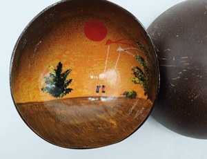Cuenco de Coco lacado de Vietnam, vajilla personalizada de Color Coco, Concha Tropical, diseño Vintage para comedor - Product Image 6