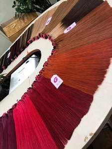 Peluca de cabello humano para mujeres negras, pelo liso con cutícula, Color vino tinto, para hacer cabello humano - Product Image 4