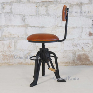 Thiết kế hiện đại quây da thanh phân điều chỉnh ghế công nghiệp với khung sắt cho thanh phòng khách nhà bếp ăn uống - Product Image 2