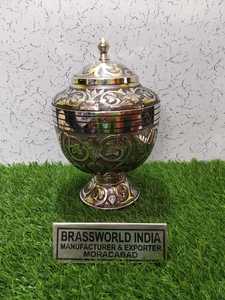 Urne funéraire en laiton de bénédiction avec boîte Fournitures funéraires de qualité de Brassworld Inde - Product Image 3
