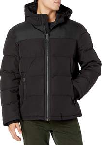 Chaqueta de invierno de diseño de marca personalizada a prueba de viento e impermeable tela de lona ecológica al aire libre acolchada con capucha - Product Image 2