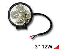 Projecteur de travail LED 12-48V en aluminium moulé sous pression, antichoc, 3 pouces, 12W, IP68, 1000 lumens, 50 000 heures, pour usine de fabrication et automobile