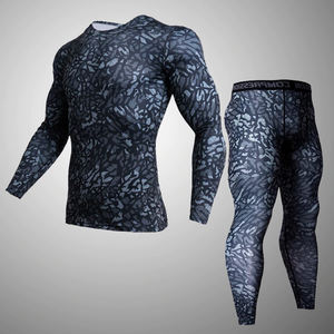 Wholesale Compression Pants Shirt Top Long Sleeve <b>Jacket</b> Set Suit Face Cover Gym Fitness Sets 5Pcs Men's <b>Workout</b> Clothes - Product Image 5