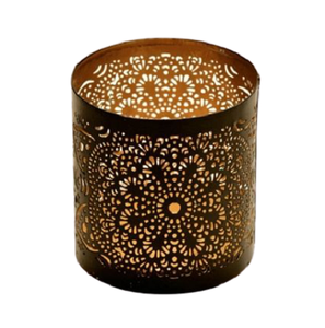 Bougeoir votif de forme ronde de concepteur Bougeoir votif en métal de couleur noir et or du meilleur exportateur en Inde - Product Image 6