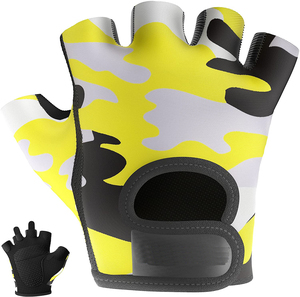 Guantes de Lifting y remo con estampado de camuflaje para mujer, Serie de diseño, con doble palma acolchada y estampado por sublimación, venta al por mayor - Product Image 1