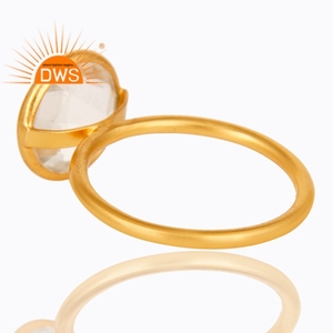 ผู้จัดจำหน่ายแหวนควอตซ์อัญมณีชุบทองเงินสเตอร์ลิงคริสตัลกลม925สีเหลือง22K สีขาวอินเทรนด์ใช้ได้ทั้งชายและหญิง1ชิ้น Gia - Product Image 3