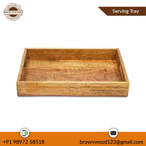 Bandeja para servir de madera de mango segura para alimentos con asas Bandejas de madera personalizadas de alta calidad Fabricante indio Exportador Precio al por mayor - Product Image 4