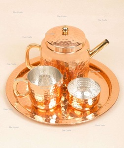 Customized Size And Shape Serving <b>Coffee</b> Kettle In Solid Copper <b>Tea</b> Milk And <b>Sugar</b> Pot For Kitchenware Use - Product Image 4
