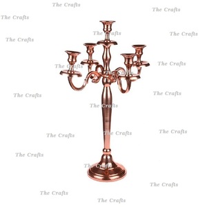 Aluminium Gold Color Luxury <b>Candelabra</b> Customized Size and Shape for Wedding Christmas Party Engagement Use - Product Image 6