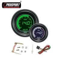 Pengukur Tegangan Digital LCD Universal CE 52mm 2-1/16" 8-18V dengan Lensa Jernih, Casing Plastik, Warna Lampu Latar yang Dapat Diubah, 12V