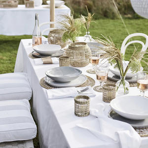 Elegant Made in Vietnam Woven Seagrass Candle Lanterns Nordic Style Seagrass Candle/<b>Tealight</b>/ Glass Holder - Product Image 4