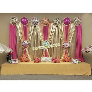 ม่านฉากหลังสำหรับเวทีงานแต่งงาน,ม่านฉากหลังแบบเงาสำหรับงานแต่งงาน Mehndi เวที - Product Image 1