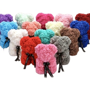 Regalo para el Día de la Madre y San Valentín, Oso de Peluche con Rosas de 25cm/35cm con Caja de Regalo para San Valentín y Fiestas de Cumpleaños - Product Image 1