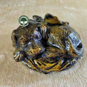 Urne funéraire en or avec motif de tigre, écologique, pour souvenir - Product Image 4