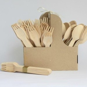 Cutlery Set Wooden Dinning Table and Kitchen Decor Cutlery Wooden <b>Salad</b> <b>Tools</b> Multiple Colored Designs - Product Image 3