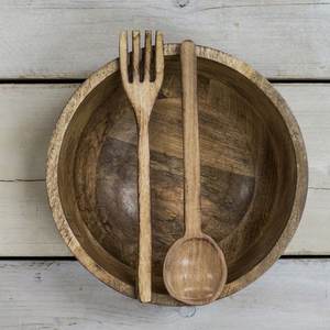 Cuenco de madera para tenedor, cuchara, tazón decorativo de madera para fiesta, pulido para uso doméstico, venta al por mayor - Product Image 2