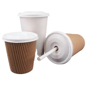 Personalizza Logo Design tazza di carta 6 8 10 12 16 once tazze di caffè singole doppie in carta con tazza di carta usa e getta