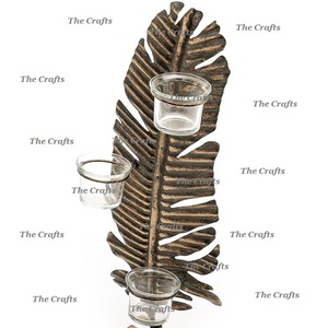 Portavelas de Diseño Maravilloso para Bodas, Decoración del Hogar y Hoteles, Portavelas de Latón y Vidrio - Product Image 2