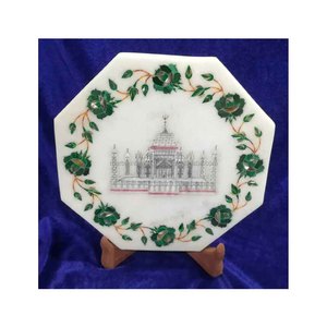Assiettes à incrustation en marbre, ornement de grande taille, Taj Mahal - Product Image 1