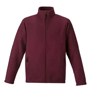 Jaquetas masculinas de inverno, de alta qualidade, grossa, com zíper, personalizada, para atividades ao ar livre, borgonha, jaqueta, sem capuz