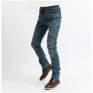 Jean en Denim de haute qualité pour hommes, pantalon de moto, couleur noire, collection 2021 - Product Image 5