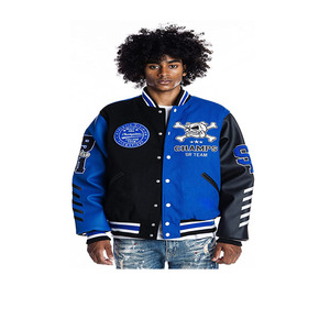 Veste de Baseball pour hommes, tunique d'hiver sur mesure avec des patchs en chenille, vente en gros, collection - Product Image 4