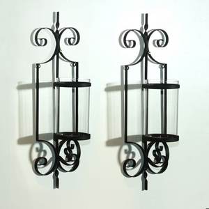 Metal And Glass Christian Wedding <b>Unity</b> <b>Candle</b> Holder - Product Image 1