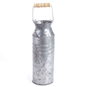 Luxurious Premium Quality Galvanized Indian Metal Iron Milk Can Handmade Flower <b>Vase</b> Holder Wholesale Decorative Flower <b>Stand</b> - Product Image 2