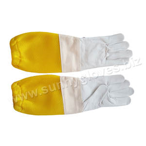 Goatskin-guantes de cuero para proteger abejas, accesorio de protección con ventilación, 2021 - Product Image 4